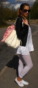 Kenza Zouiten in White Keds Knockoffs Untied 4a.jpg