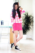 inlovewithfashion-neon-checked-jumper-american-apparel-bodycon-dress-high-top-converse-1.jpg