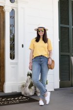 Jenny Maker Yellow Striped French Navy Stellan Tee-5.jpg