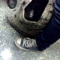 Blue Converse In London Underground.mp4