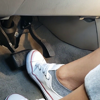 driving in white casual shoes.mp4