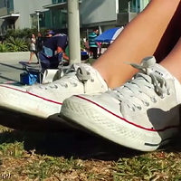 another girl in sneakers barefoot.mp4