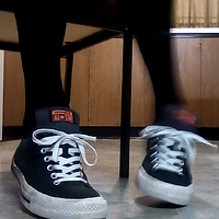 shoeplay in tights and all star converse shoes.mp4