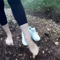 girl crushing eggs in nike air max trampling.mp4